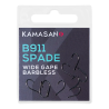 Size 14 B911 Spade End Wide Gape Barbless Fine Wire Hooks Kamasan