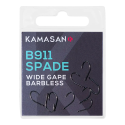 Size 20 B911 Spade End Wide Gape Barbless Fine Wire Hooks Kamasan
