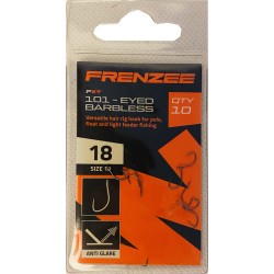 Size 18 Eyed Barbless 101 Hooks Frenzee FXT