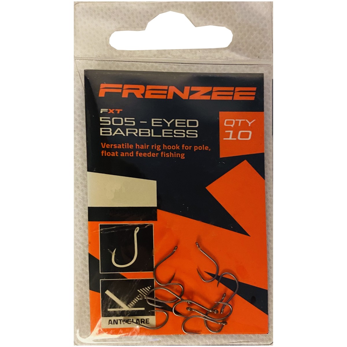 Size 18 Eyed Barbless 505 Hooks Frenzee FXT