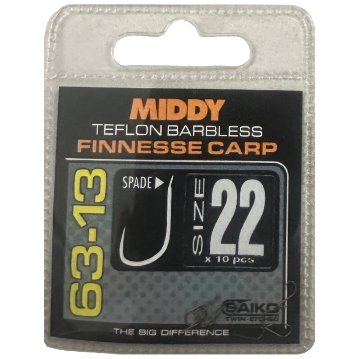 Size 22 36-13 Finesse Carp Teflon Barbless Spade End Hooks Middy