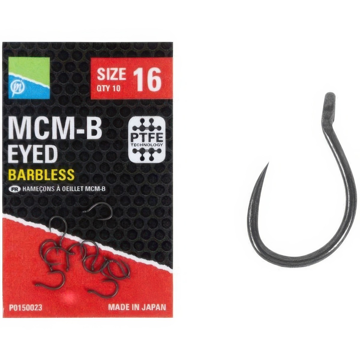 Size 18 Eyed Barbless MCM-B Hooks Preston Innovations