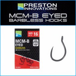 Size 18 Eyed Barbless MCM-B Hooks Preston Innovations
