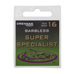 Size 16 Barbless Eyed Super Specialist Hooks Drennan