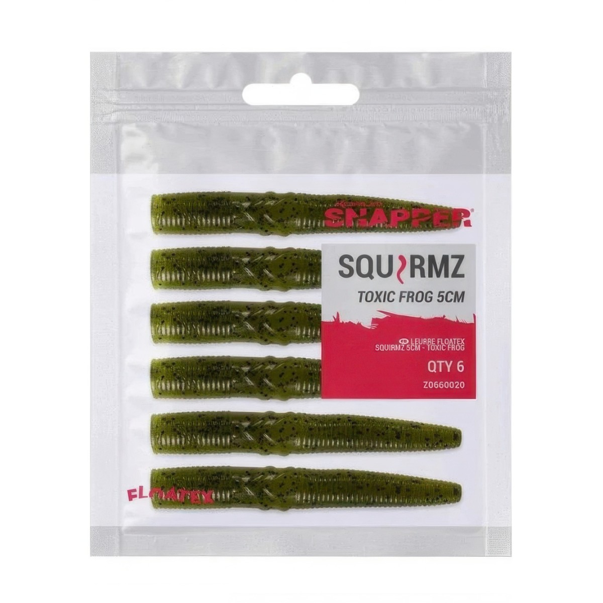 Toxic Frog 5cm Squirmz Korum Snapper Floatex Bouyant Ned Rig Lures