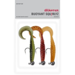 Mutant 8cm Bouyant Squirlyz Korum Snapper Floatex Lures Ready Rigged