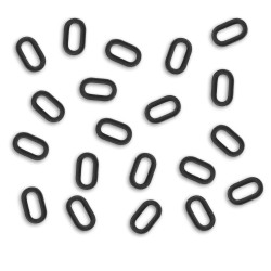 20 x Oval Rig Rings Matt Black O Rings Carp Fishing Terminal Tackle Swivels