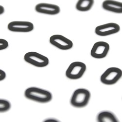 20 x Oval Rig Rings Matt Black O Rings Carp Fishing Terminal Tackle Swivels