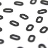 20 x Oval Rig Rings Matt Black O Rings Carp Fishing Terminal Tackle Swivels