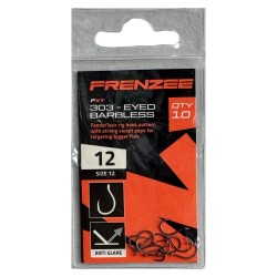 Size 12 Eyed Barbless 303 Hooks Frenzee FXT