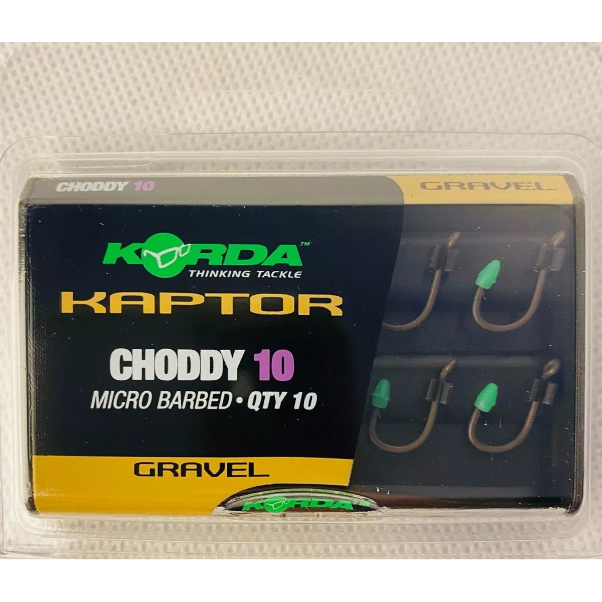 Size 10 Barbed Gravel Brown Korda Kaptor Choddy Hooks