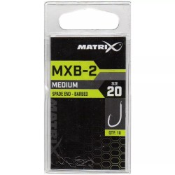 MXB-2 Size 20 Medium Spade End Barbed Matrix Hooks